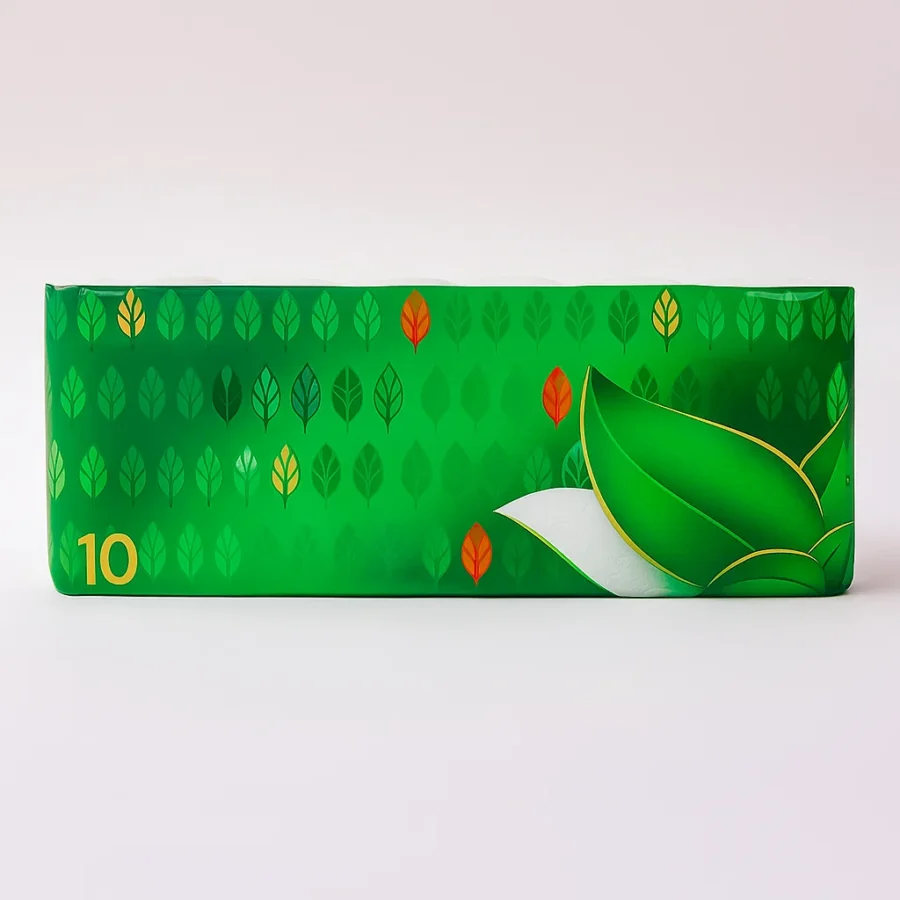 נייר טואלט ירוק איכותי 10 גלילים נייר טואלט ירוק איכותי 10 גלילים